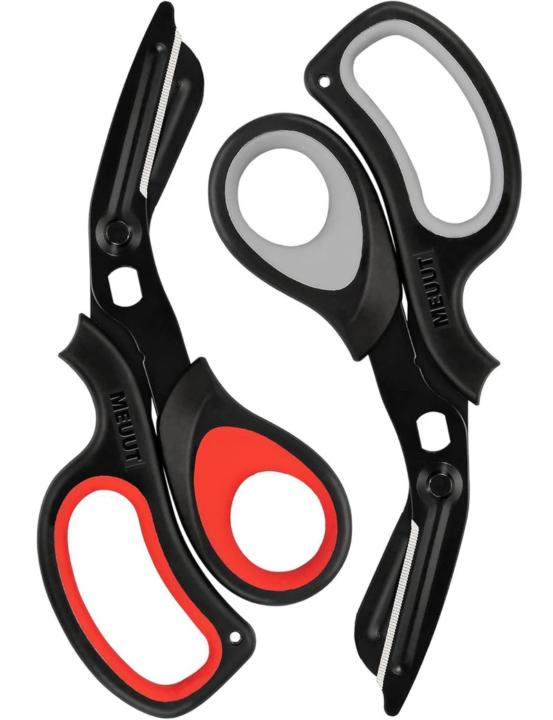 MEUUT 2 Pack Trauma Shears Patented Bandage Scissors - Medical Supplies with 8 inch Heavy Duty Medical Scissors for EMT Workers Nurses - Image 1