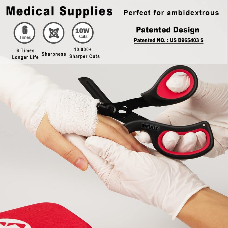 MEUUT 2 Pack Trauma Shears Patented Bandage Scissors - Medical Supplies with 8 inch Heavy Duty Medical Scissors for EMT Workers Nurses - Image 4