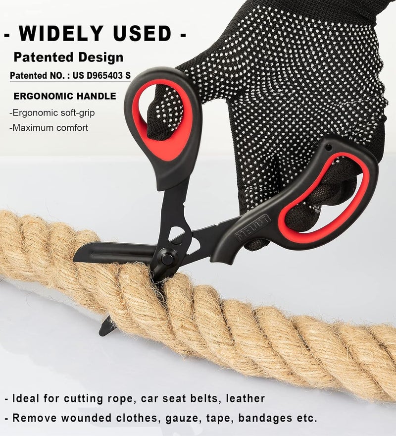 MEUUT 2 Pack Trauma Shears Patented Bandage Scissors - Medical Supplies with 8 inch Heavy Duty Medical Scissors for EMT Workers Nurses - Image 5