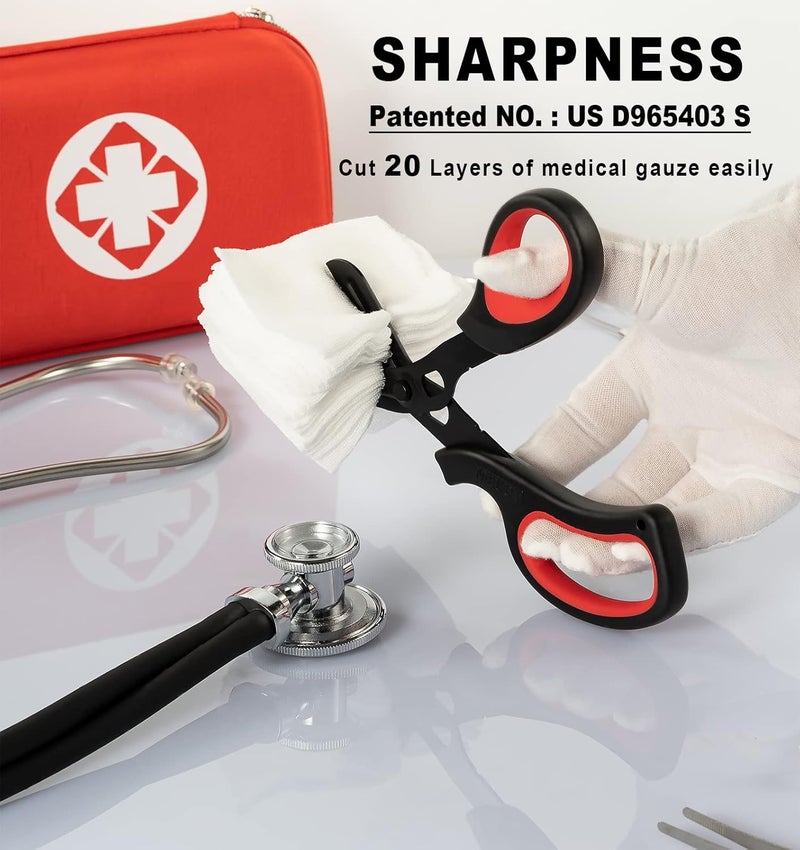 MEUUT 2 Pack Trauma Shears Patented Bandage Scissors - Medical Supplies with 8 inch Heavy Duty Medical Scissors for EMT Workers Nurses - Image 2