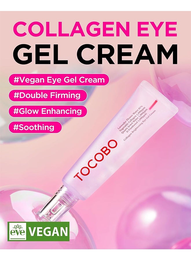 TOCOBO Collagen Brightening Eye Gel Cream 1.73oz / 49g | Quartz Water, Lavender Water Extract, Brightening Eye Care, Eye Lifting | Vegan, Collagen Eye cream - Image 2