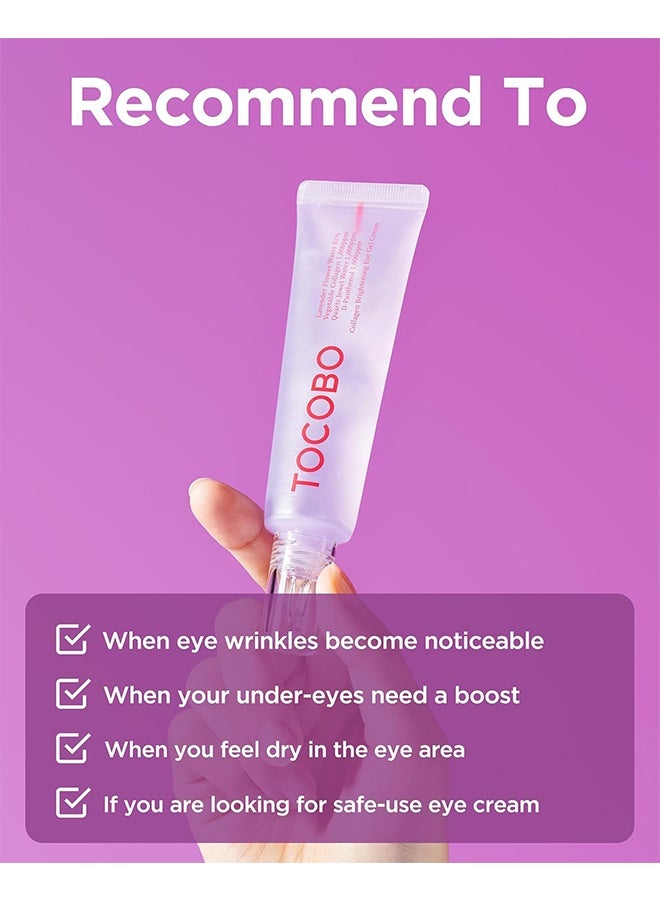 TOCOBO Collagen Brightening Eye Gel Cream 1.73oz / 49g | Quartz Water, Lavender Water Extract, Brightening Eye Care, Eye Lifting | Vegan, Collagen Eye cream - Image 5