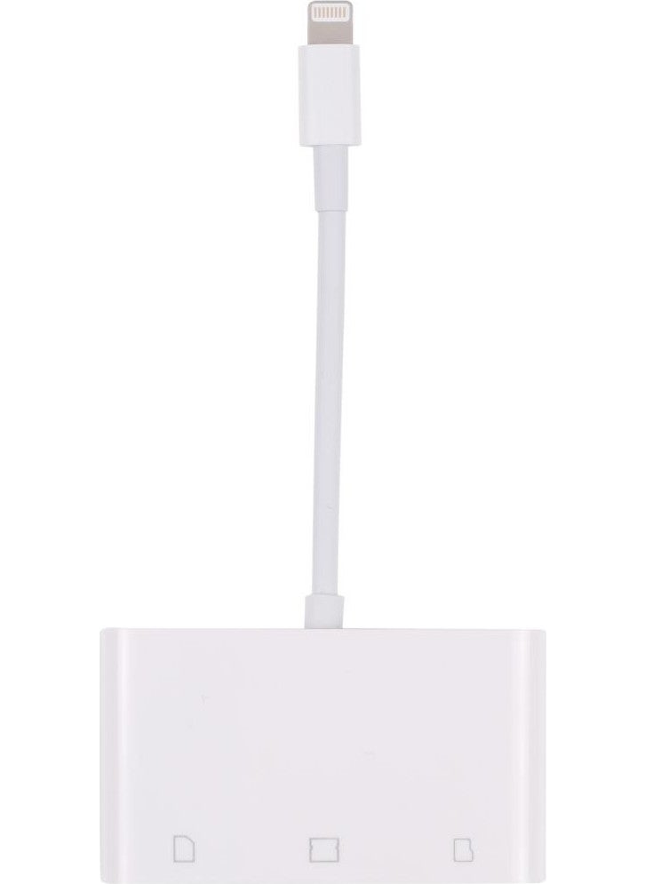Techmaster iPhone iPad iPod Sd TF CF Card Reader Adapter Converter NK1011  - Image 2