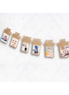 Bememo 1St Birthday Baby Photo Banner For Newborn 12 Month Photo Prop Monthly Milestone Bunting Garland First Birthday Party Decoration  - Image 4