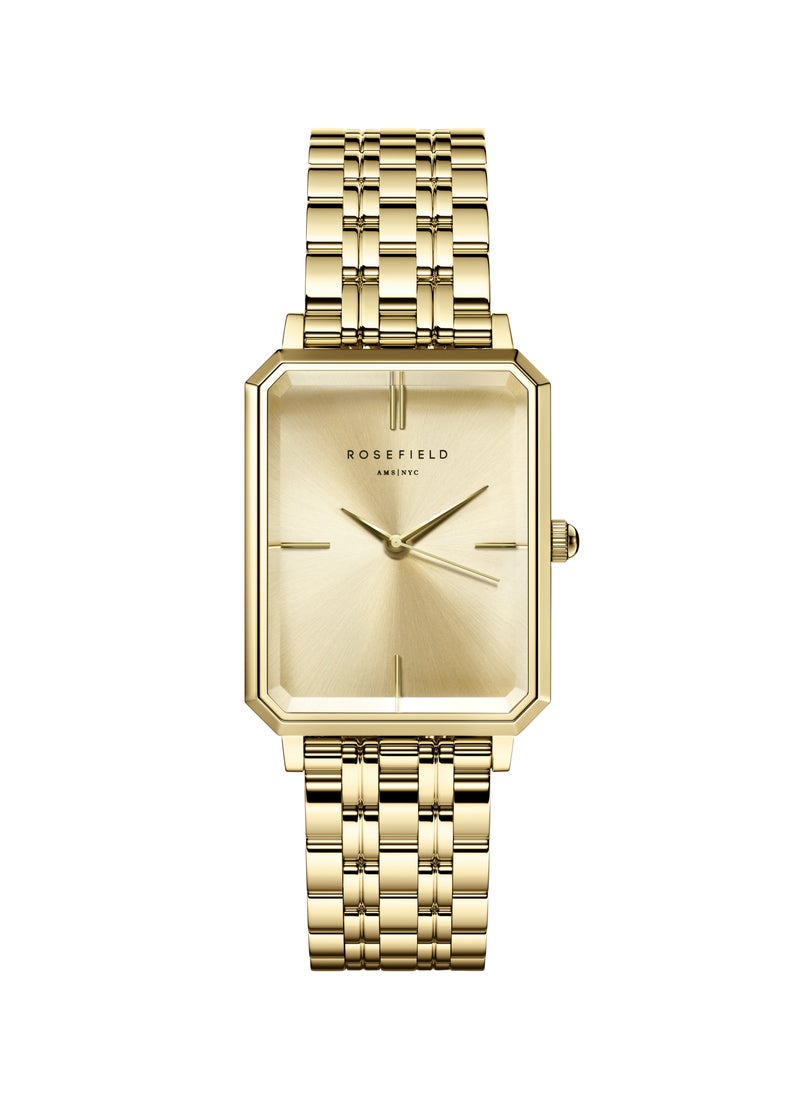 RoseField Rosefield Octagon Champagne Steel Gold Women Watch - OCGSG-O65  - Image 1