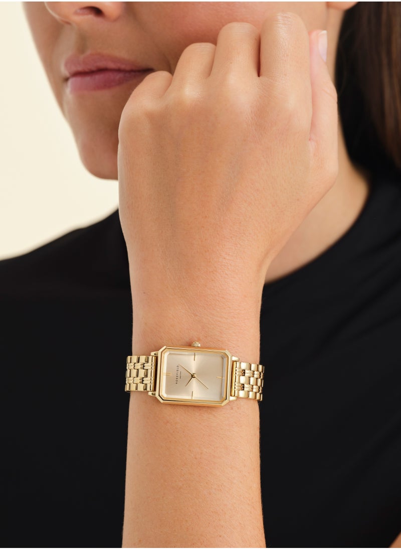 RoseField Rosefield Octagon Champagne Steel Gold Women Watch - OCGSG-O65  - Image 3
