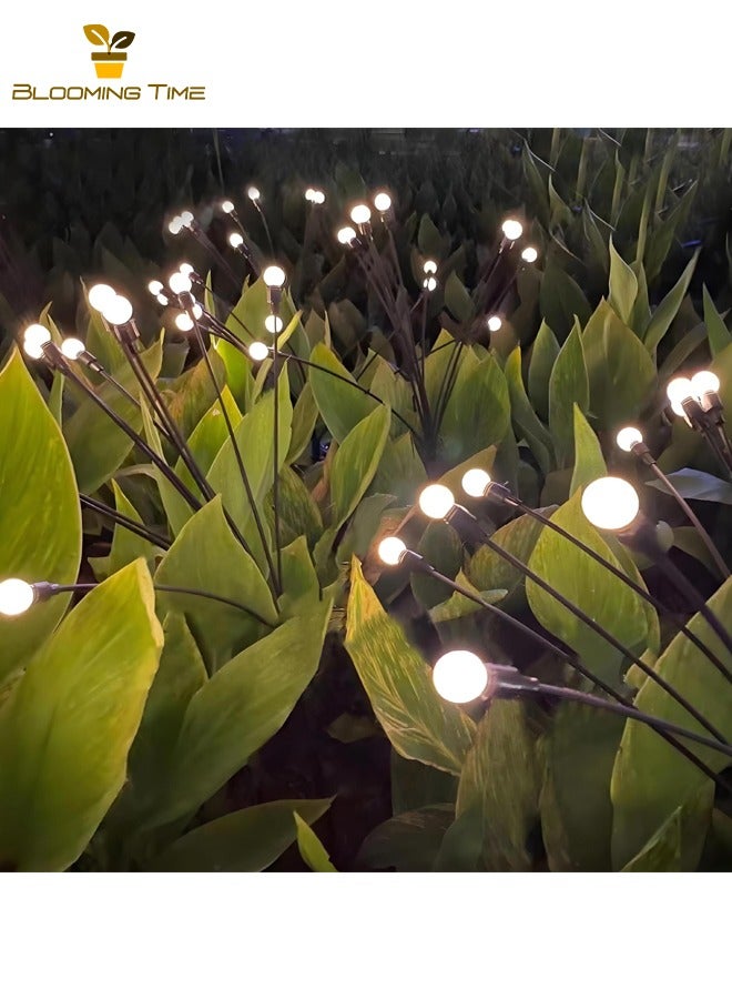 BLOOMING TIME Two Solar 10-Head Firefly Lights, Multi-Mode Led Dynamic Swing Firefly Lights, Outdoor Waterproof Luminous Firefly Plug-In Lights, Garden Villa Decoration Lawn Lights  - Image 2