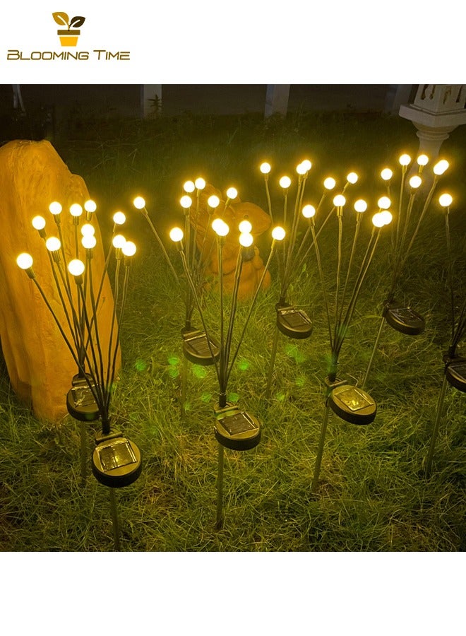 BLOOMING TIME Two Solar 10-Head Firefly Lights, Multi-Mode Led Dynamic Swing Firefly Lights, Outdoor Waterproof Luminous Firefly Plug-In Lights, Garden Villa Decoration Lawn Lights  - Image 3