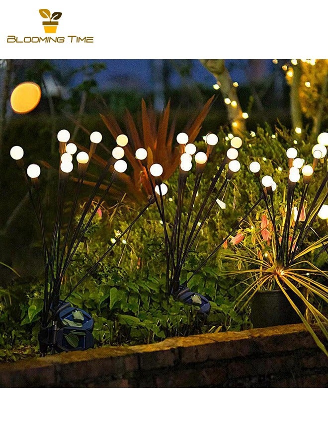 BLOOMING TIME Two Solar 10-Head Firefly Lights, Multi-Mode Led Dynamic Swing Firefly Lights, Outdoor Waterproof Luminous Firefly Plug-In Lights, Garden Villa Decoration Lawn Lights  - Image 4