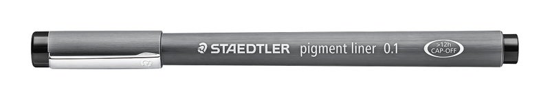 STAEDTLER قلم ستيدلر بيغمنت لاينر، قلم فايلاينر للرسم، التخطيط، والتدوين. 1 مم، أسود، 308 01-9 - Image 1