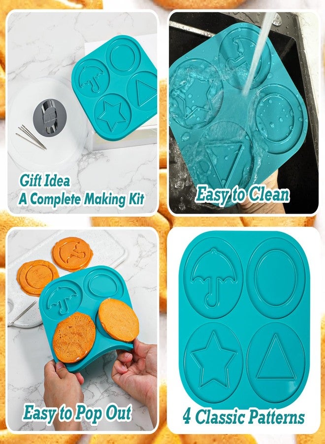 Webake Dalgona Squid Sugar Candy Game Making Kit, The Original Silicone Korean Dalgona Cookie Mold Shaped with Umbrella, Triangle, Star, Round, A Surprising Choice for Party Game Supplies - Image 4