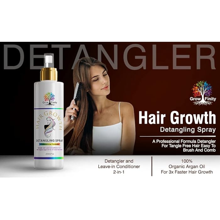 Biotin and Argan Oil Hair Spray | Detangling Leave-in Conditioner for Faster Growth and Regrowth | Hair Loss Treatment - Image 2