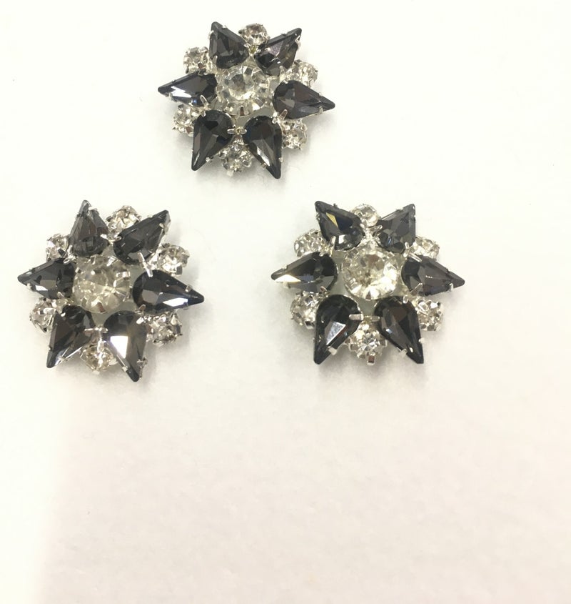 Karan Tuhafiye Karan Haberdashery Stone Button Star Model Smoke Stone 3 Piece Set - Image 2