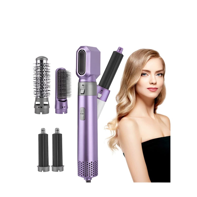 SOLARAE مجموعة فرشاة مجفف الشعر 1-في-1 عصا تجعيد الشعر مكواة فرد الشعر الأيونات السلبية عصا تجعيد الشعر الاحترافية مجموعة فرشاة قابلة للفصل مناسبة لمجموعة متنوعة من أنواع الشعر والأساليب - Image 1