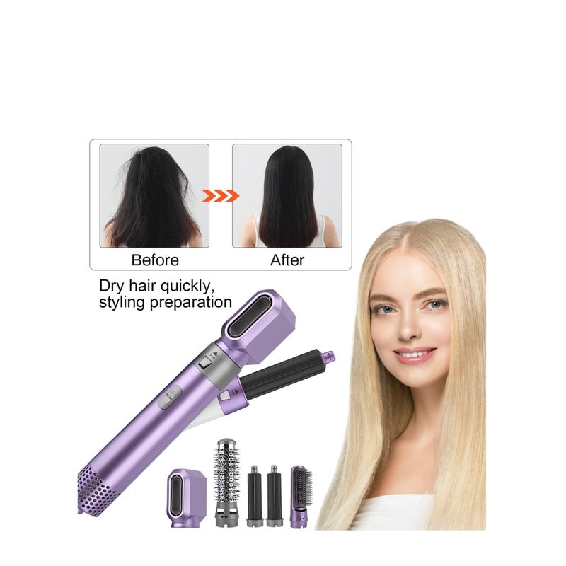 SOLARAE مجموعة فرشاة مجفف الشعر 1-في-1 عصا تجعيد الشعر مكواة فرد الشعر الأيونات السلبية عصا تجعيد الشعر الاحترافية مجموعة فرشاة قابلة للفصل مناسبة لمجموعة متنوعة من أنواع الشعر والأساليب - Image 3