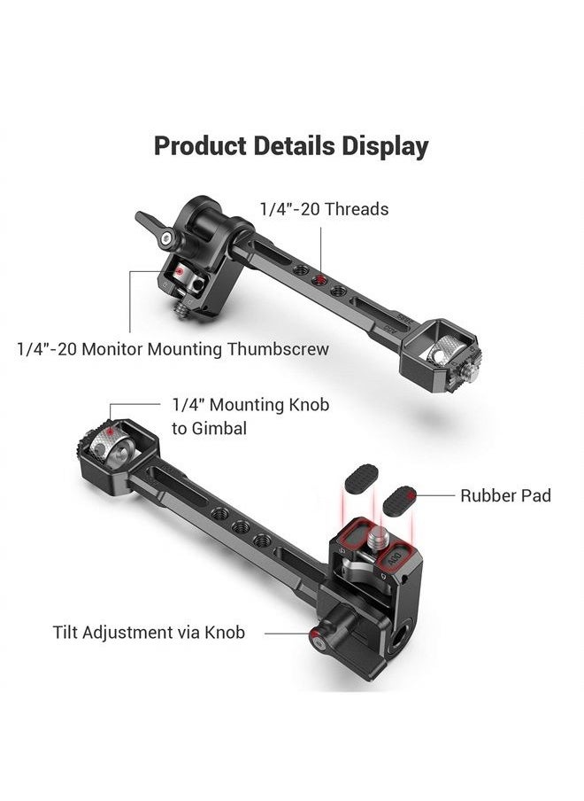 SMALLRIG - Adjustable Camera Monitor Mount for DJI Ronin-S/Ronin-SC & ZHIYUN Crane 2S/Crane 3/3S/WEEBILL-S & MOZA AirCross 2 Gimbals - 2889 - Image 1