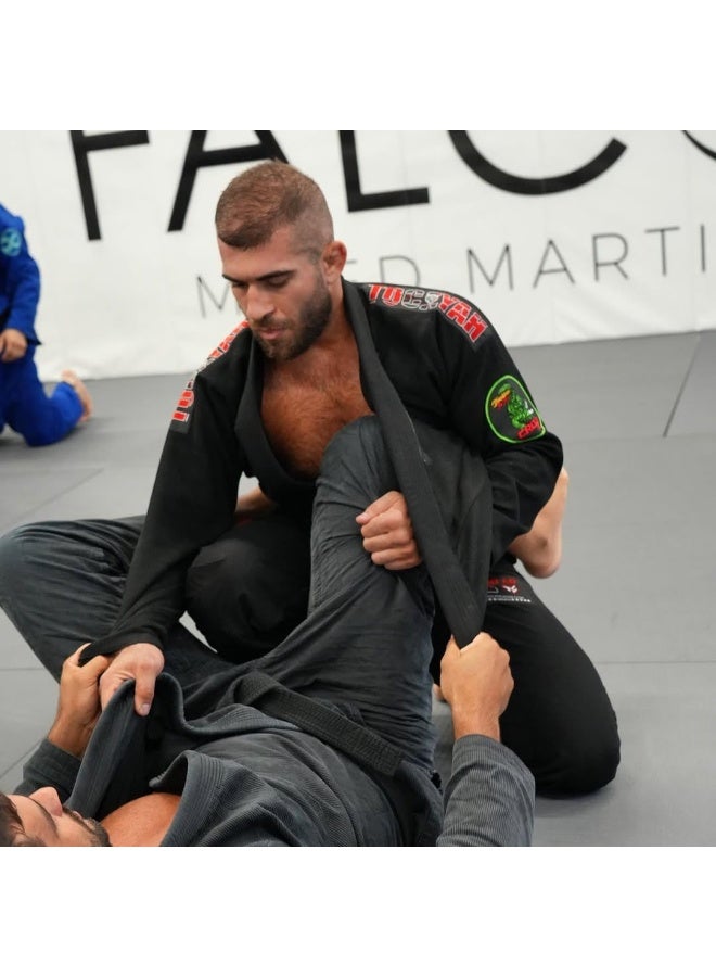 توكايا بدلة جيو جيتسو توكياه كروكو 1.0 – طقم BJJ خفيف الوزن بنسيج بيرل ويف مع حزام مجاني، قطن 100% مُعالج مسبقًا ضد الانكماش، خياطة معززة، قابل للغسل في الغسالة – للتدريب والمنافسات (للرجال والنساء) - Image 4
