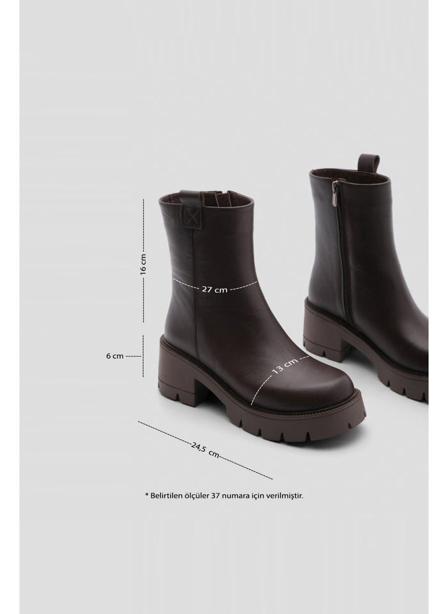MARJIN - Women Genuine Leather Casual Boots Thick Skid Sole Fesko - Image 1