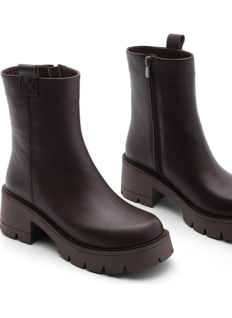 MARJIN - Women Genuine Leather Casual Boots Thick Skid Sole Fesko - Image 1