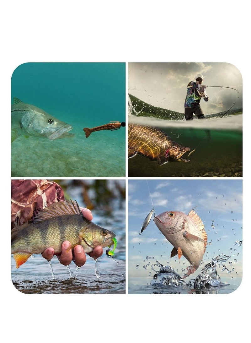 SYOSI Fishing Lures Kit for Freshwater Bait Tackle Kit for Bass Trout Salmon Fishing Accessories Tackle Box Including Spoon Lures Soft Plastic Worms Crankbait Jigs Fishing Hooks - Image 2