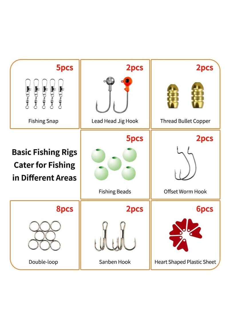 SYOSI Fishing Lures Kit for Freshwater Bait Tackle Kit for Bass Trout Salmon Fishing Accessories Tackle Box Including Spoon Lures Soft Plastic Worms Crankbait Jigs Fishing Hooks - Image 5