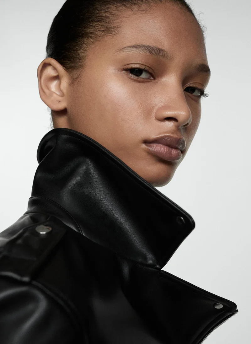 مانجو Faux-Leather  Jacket