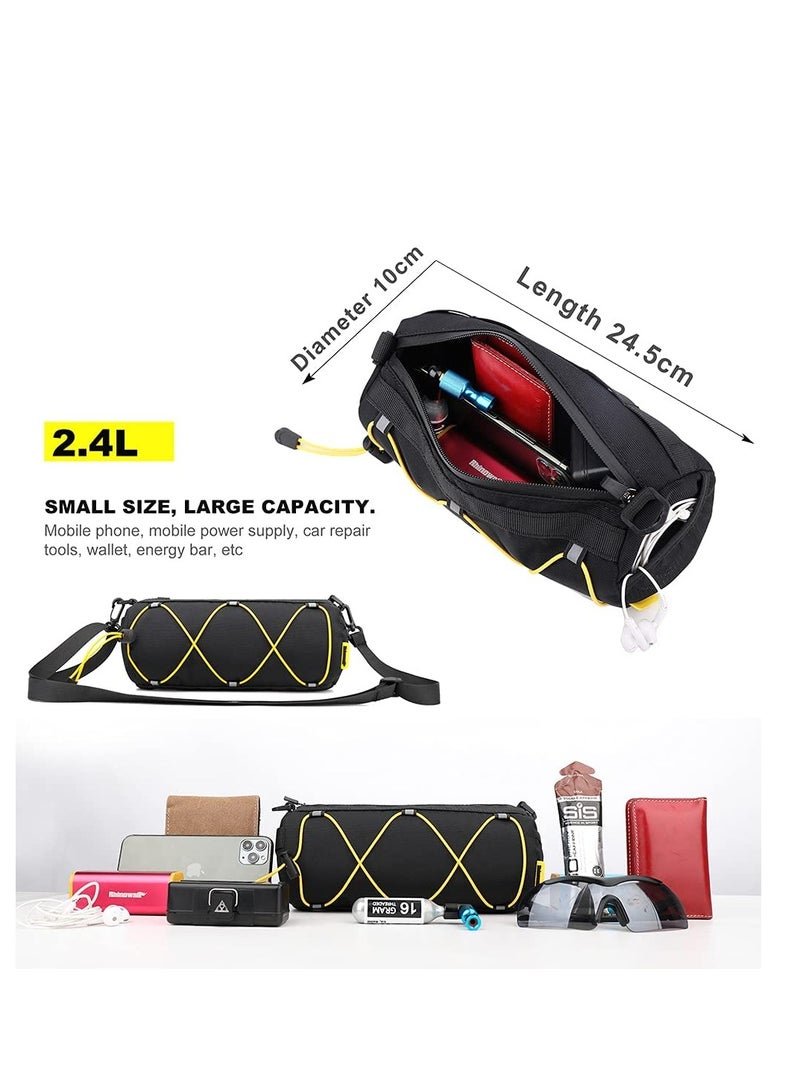 Barakah Bike Handlebar Bag, Bicycle Front Bag Fram Storage Roll Bag Mountain Road Bikes Commuter Shoulder Bag Professional Cycling Accessories - Image 2