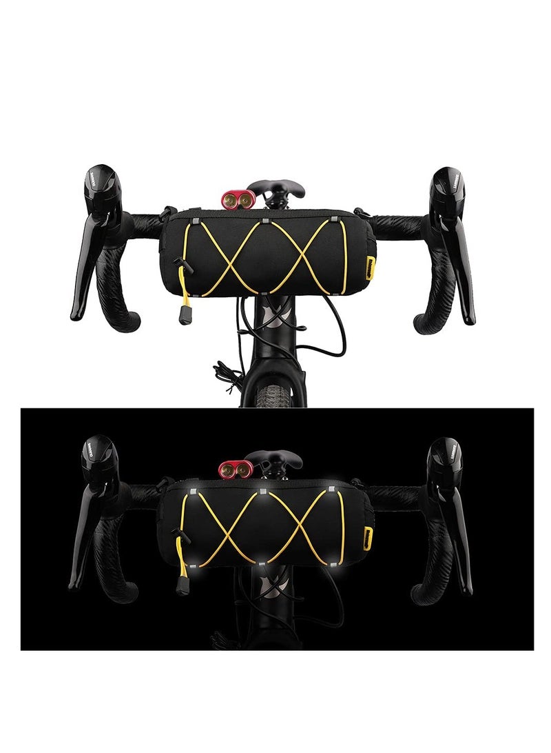 Barakah Bike Handlebar Bag, Bicycle Front Bag Fram Storage Roll Bag Mountain Road Bikes Commuter Shoulder Bag Professional Cycling Accessories - Image 5