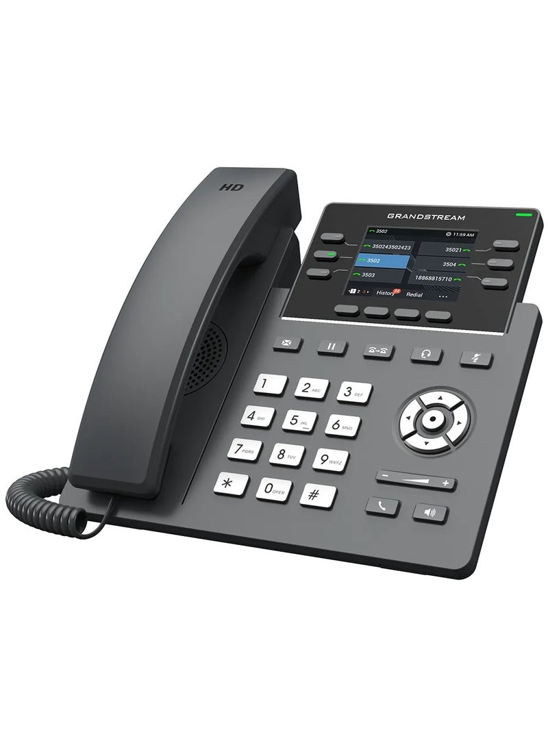 جراند ستريم Grandstream GRP2613W 6-Line Gigabit IP Phone with Wi-Fi 6, Bluetooth®, HD Audio & 24 VPKs - Image 2