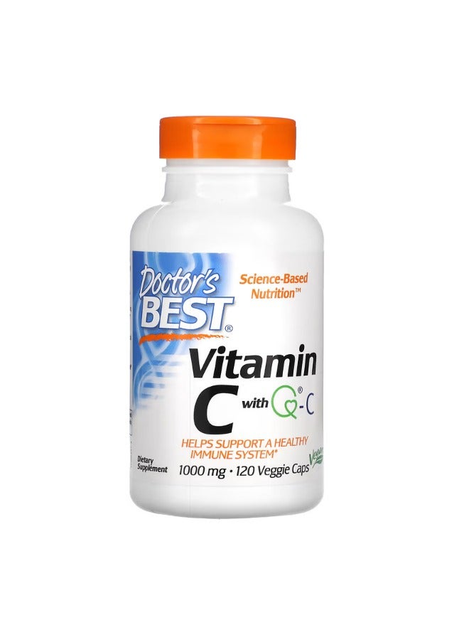 دكتورز بست Vitamin C with QC 1000 mg 120 Veggie Caps - Image 1