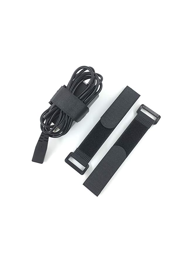 Green Tiger 10Pack Hook and Loop Cable Straps,Black Self-Adhesive Nylon Securing Cable Strap with Buckles,Adjustable Reusable Cinch Straps,1"x 16"Cord Organizer (1"X16") - Image 4