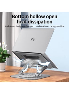 mc Laptop Stand Aluminum Computer Lifter Folding Portable 360 Degree Swivel Rotatable Adjustable Desktop Stand Compatible with 10 to 15.6 Inch Laptop Tablet  - Image 5