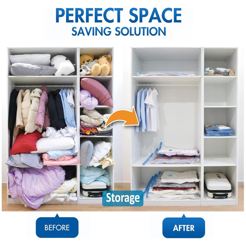 Simple Deluxe 10 Jumbo Vacuum Seal Bags with Hand Pump  Vacuum Storage Bags  Space Saver Bags for Comforters  Blankets  Bedding  Pillows  Clothes - Image 3
