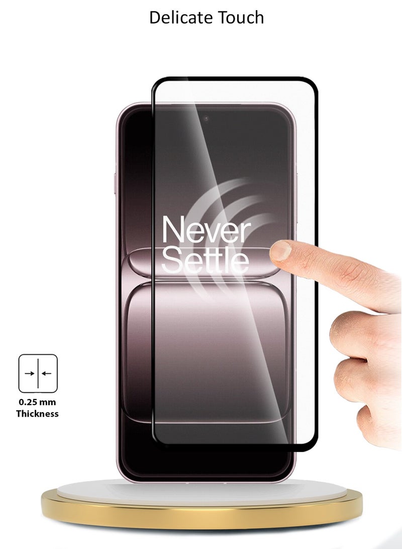 Wtech OnePlus 13T 5G 2025 Premium E2E Series Full Glue Full Cover Tempered Glass Screen Protector (MSGECN) - Clear/Black - Image 4