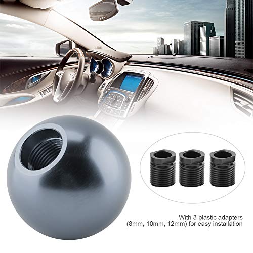 Akozon Gear Shift Knob, Car Universal Manual Knob Gear Shift Head Round Ball Shape Gear Shift Lever (Titanium) - Image 2
