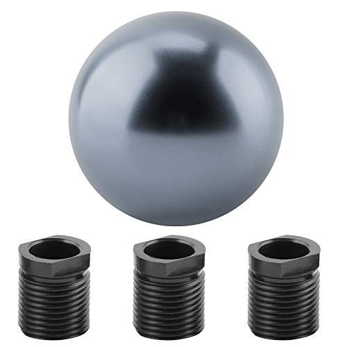 Akozon Gear Shift Knob, Car Universal Manual Knob Gear Shift Head Round Ball Shape Gear Shift Lever (Titanium) - Image 1