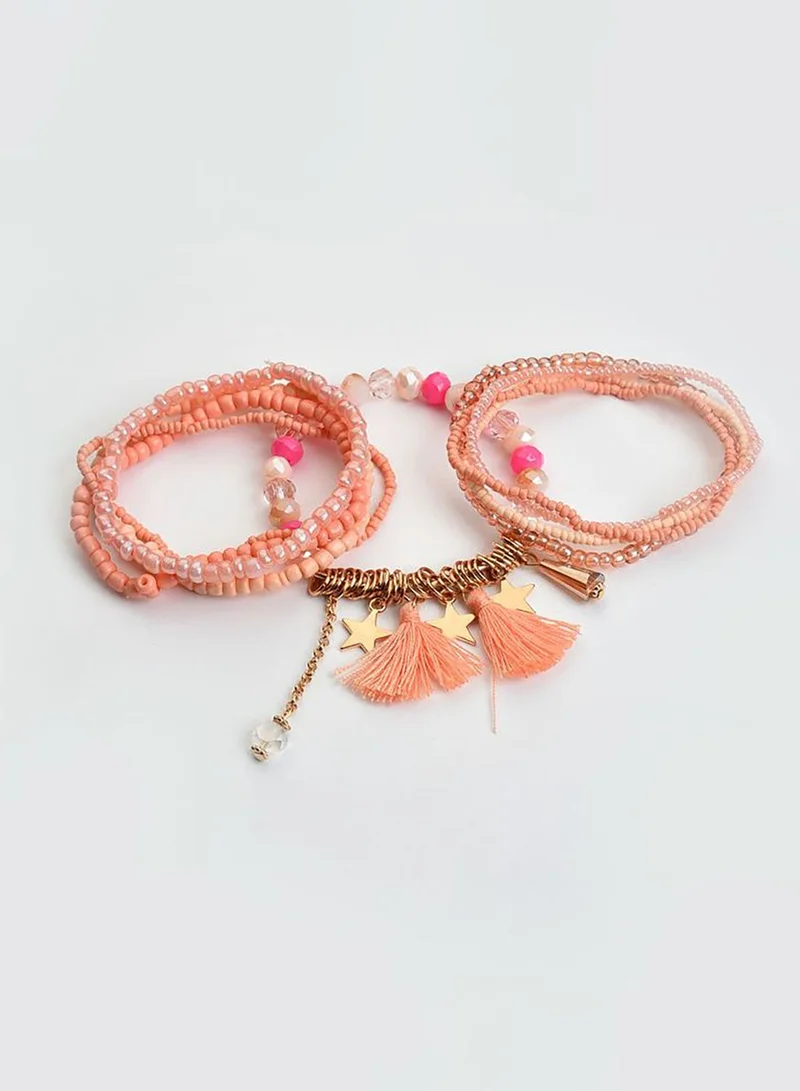 SOHI Gold Plated Beaded Designer Bracelet