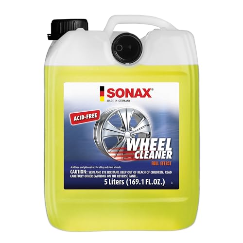 SONAX Full Effect Wheel Cleaner 230500 | Heavy-Duty Brake Dust Remover for All Wheels | Safe on Painted, Alloy, Chrome & Stainless Steel | pH Neutral, Acid-Free, with Color-Changing Action | 5 Liter - Image 1