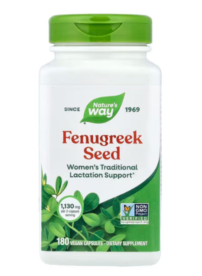 Nature's Way, Fenugreek Seed, 180 Vegan Capsules (565 mg per Capsule)