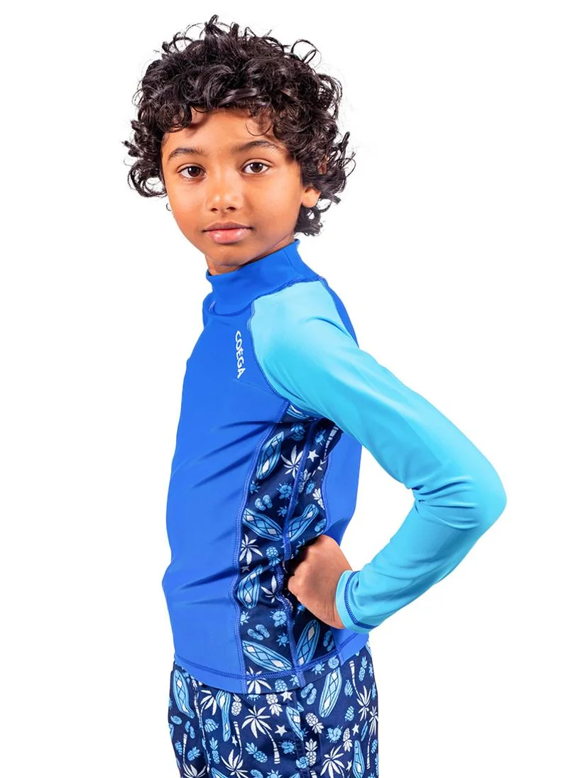 COEGA SUNWEAR  COEGA Kids Boys Rashguard Long Sleeve - Navy Blue Surf for Men | Best Price UAE
