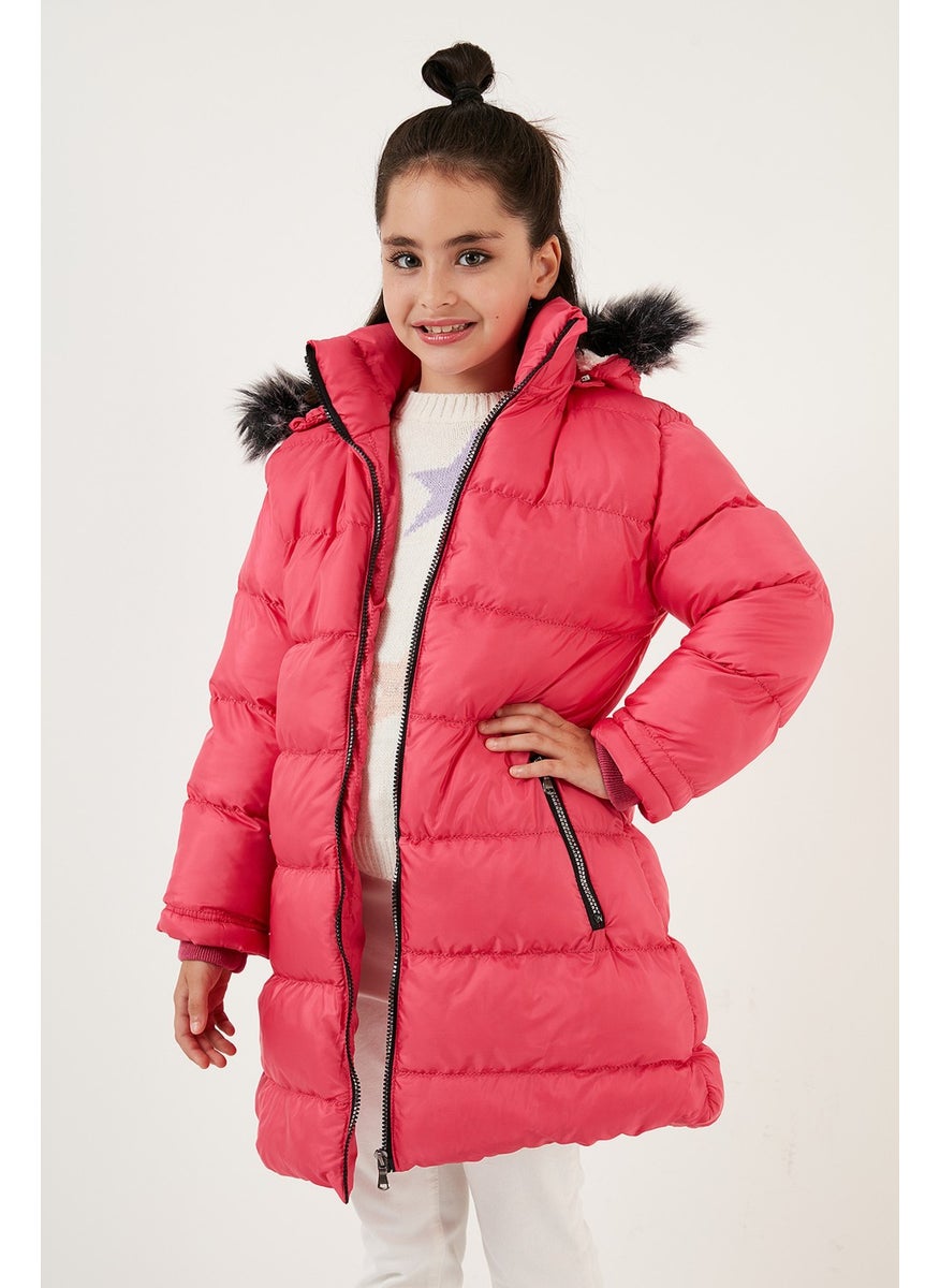 Plush Lined Removable Hooded Water Resistant Coat Girls' Coat 5761910 - pzsku/ZF0558747032780662C69Z/45/_/1725793050/3d611b37-3059-488e-a121-97624c3a2da1