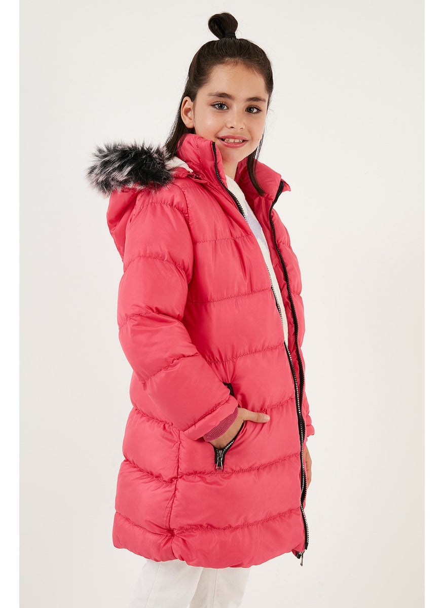 Plush Lined Removable Hooded Water Resistant Coat Girls' Coat 5761910 - pzsku/ZF0558747032780662C69Z/45/_/1728059666/54d93018-8fdc-48cd-996a-c1644cedefe0