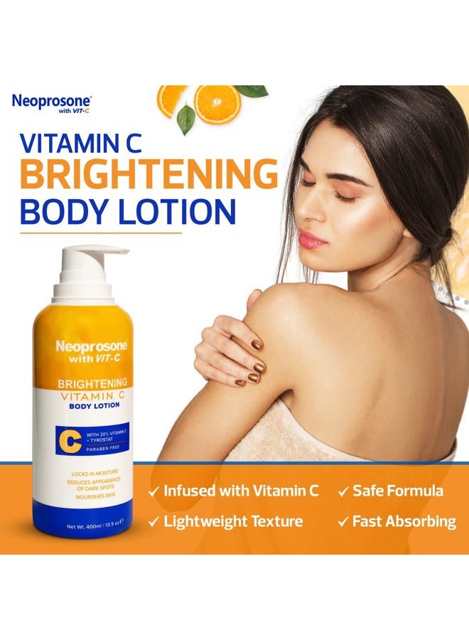 Neoprosone Brightening Body Lotion - 13.5 Fl Oz / 400ml - Formulated to Fade Dark Spots on Elbows, Knees, Neck, Body, and Intimate Parts, with Lactic Acid, Alpha Arbutin Complex, and Vitamin C - Image 3