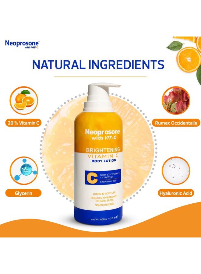 Neoprosone Brightening Body Lotion - 13.5 Fl Oz / 400ml - Formulated to Fade Dark Spots on Elbows, Knees, Neck, Body, and Intimate Parts, with Lactic Acid, Alpha Arbutin Complex, and Vitamin C - Image 2