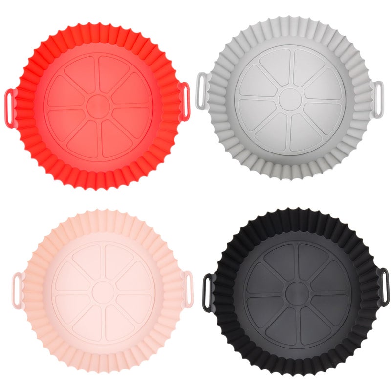 SAMNATE 4pcs Air Fryer Liners reusable - silicone air fryer liners, Air Fryer Accessories, Air Fryer Silicone Liners - reusable airfryer liners - air fryer pans - airfryer liners silicone - Image 1