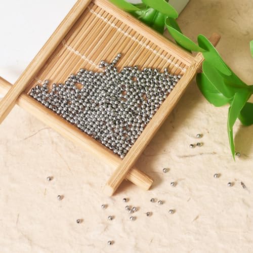 Mega Pet 500pcs 2mm 304 Stainless Steel Round Beads Metal Tiny Smooth Rondelle Loose Spacer Ball Beads for DIY Bracelet Necklace Jewelry Crafts Making Hole: 0.8mm - Image 4