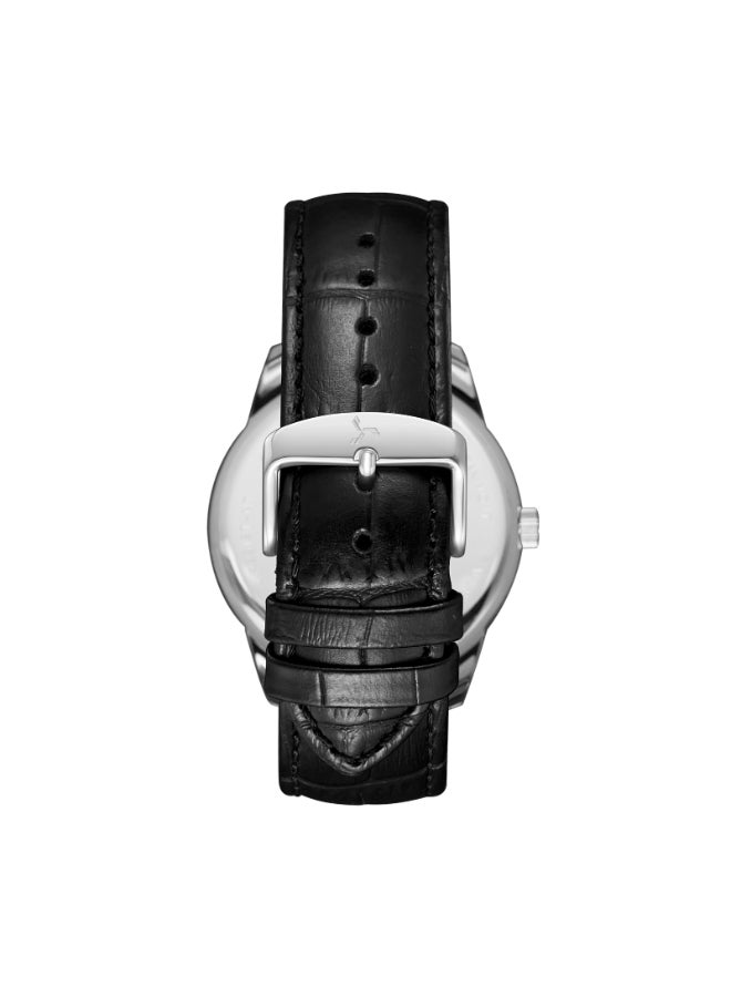 TORNADO Men's Leather Analog Watch T24007-SLBW - 42.5 mm - Image 3