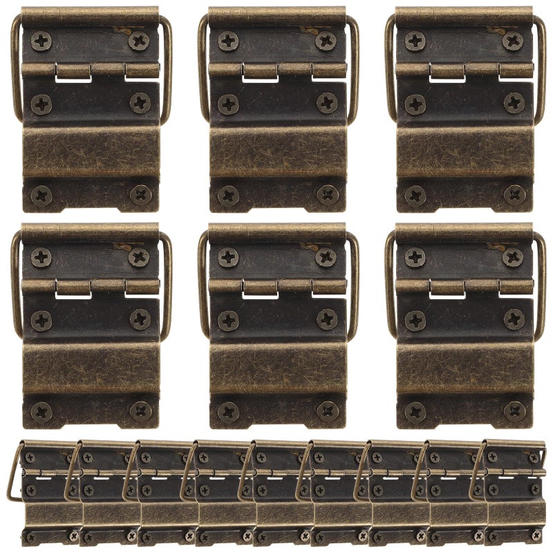 Antique Green Mini Iron Hinges With Screws For Jewelry Box Cabinet Hardware - Image 2