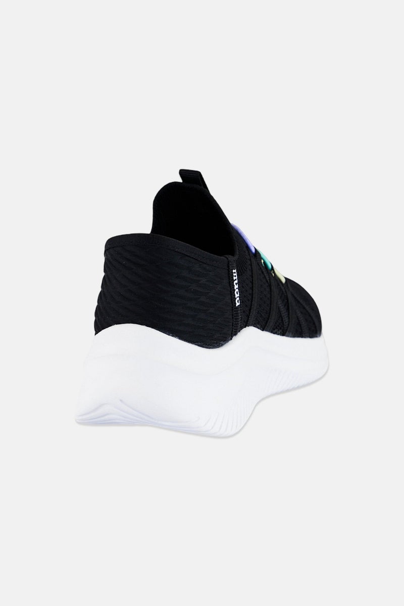 Mudd Kids Girl Brand Logo Slip On Shoes, Black - Image 2