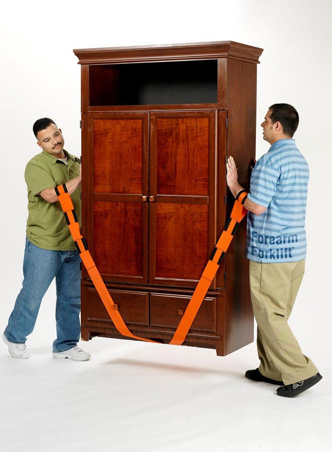 NIBEMINENT 2-Piece Furniture Lifting Strap Set Orange/Black 9.54x3inch - Image 2